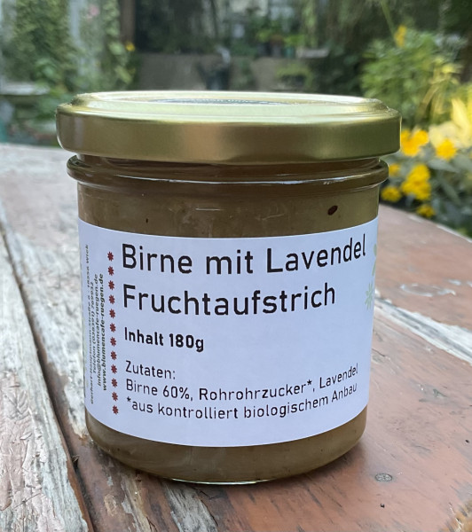 Birnen mit Lavendel Fruchtaufstrich